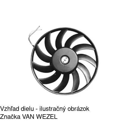 Ventilátor bez krytu / podpery POLCAR 133423U2