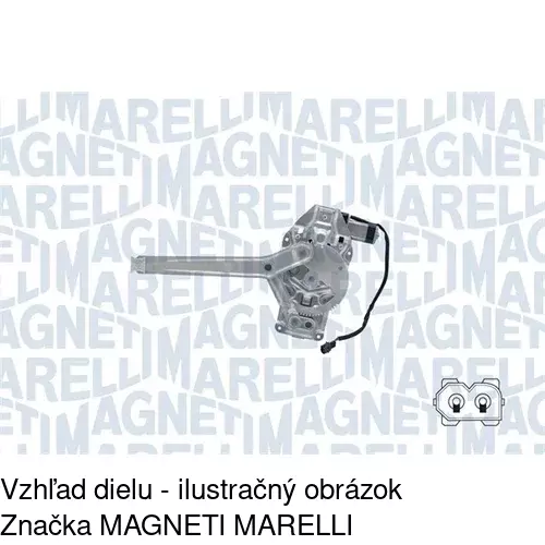 Mechanizmus sťahovania okna elektrický bez motora POLCAR 2007PSG3 - obr. 1