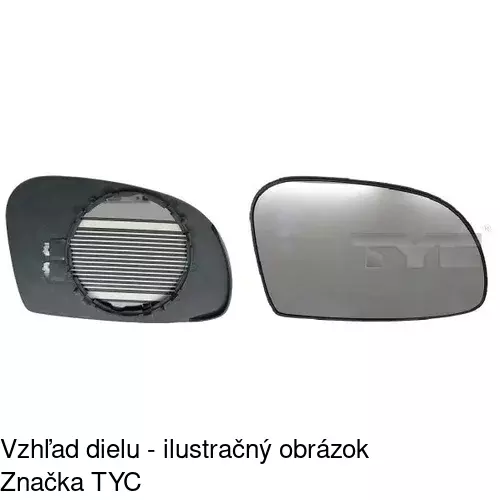 Sklo vonkajšieho zrkadla s držiakom 2306557M /POLCAR/ - obr. 1
