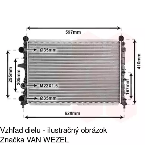 Chladiče vody POLCAR 302608-3 - obr. 4