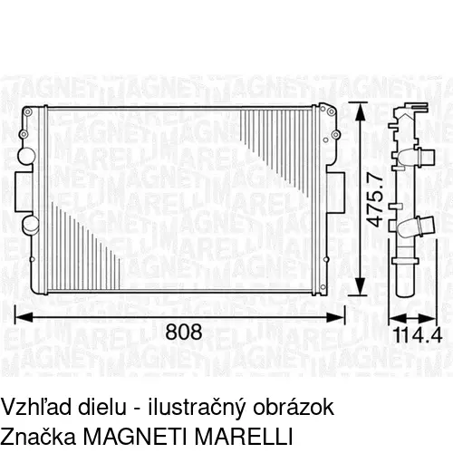 Chladiče vody POLCAR 308008A1 - obr. 1