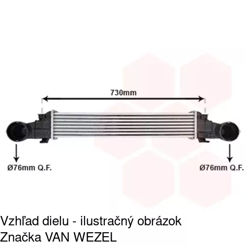 Chladiče vzduchu (Intercoolery) POLCAR 5016J8-1 - obr. 3