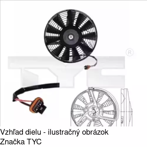 Ventilátor bez krytu / podpery POLCAR 550723U2 - obr. 2