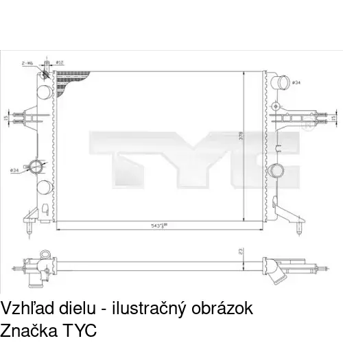 Chladiče vody 550808A7 /POLCAR/ - obr. 1