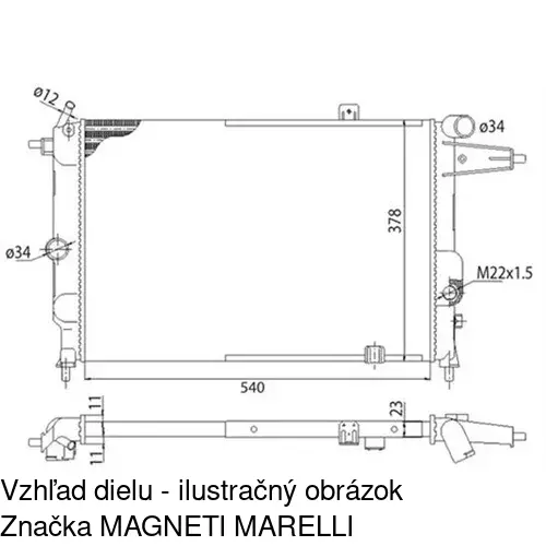 Chladiče vody POLCAR 551408A3 - obr. 1