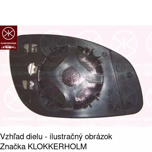 Sklo vonkajšieho zrkadla s držiakom POLCAR 5518544E - obr. 1