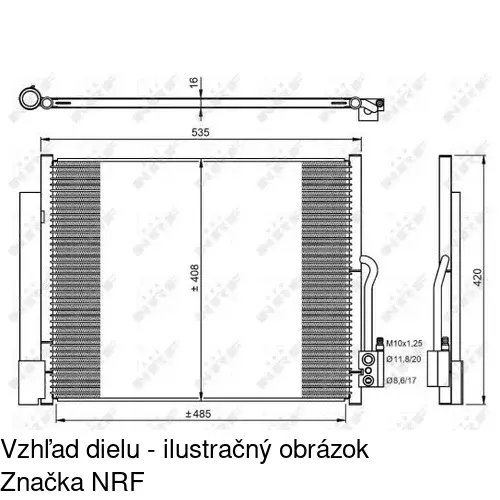 Chladiče klimatizácie 5546K8C1S /POLCAR/ - obr. 2