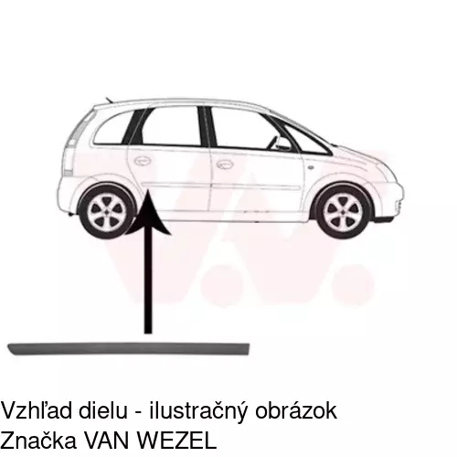 Lišta dverí 55590042 /POLCAR/