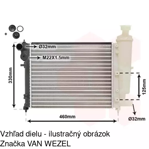 Chladiče vody POLCAR 570608-3 - obr. 2