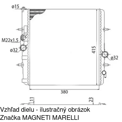 Chladiče vody POLCAR 572308A1 - obr. 2