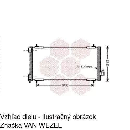 Chladiče klimatizácie 5748K8C2 /POLCAR/ - obr. 2