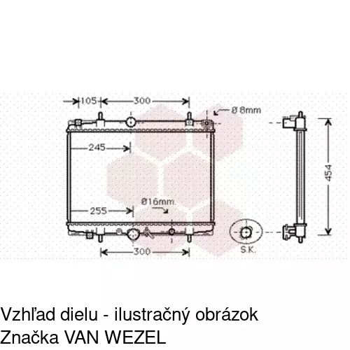 Chladiče vody POLCAR 576608-1 - obr. 3