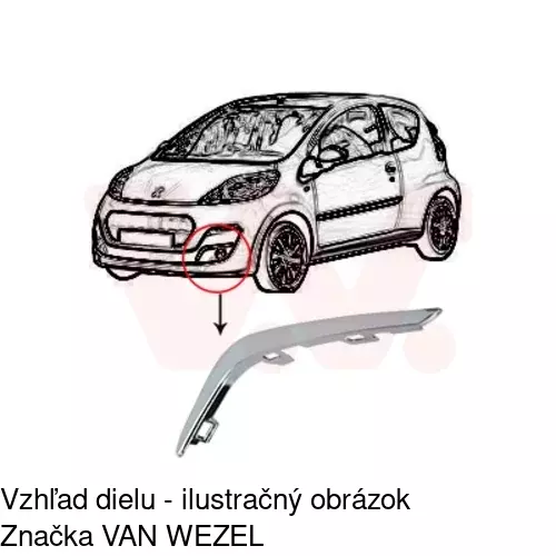 Lišta krytu nárazníka POLCAR 57A22771 - obr. 1