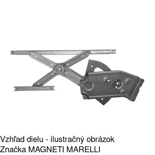 Mechanizmus sťahovania okna elektrický bez motora POLCAR 6073PSG3E - obr. 1