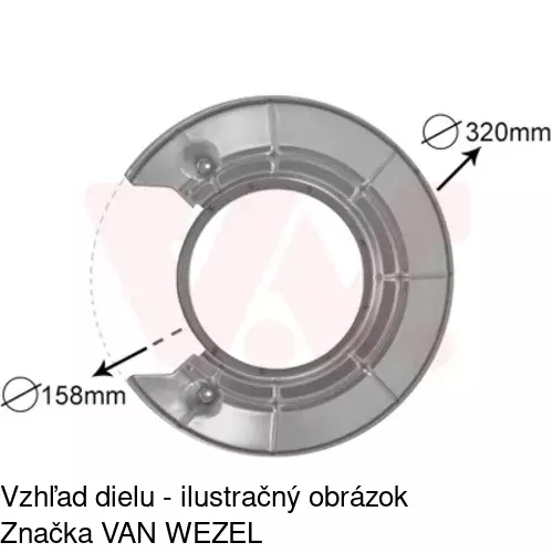 Brzdovy štít POLCAR 6523OT-5 - obr. 1