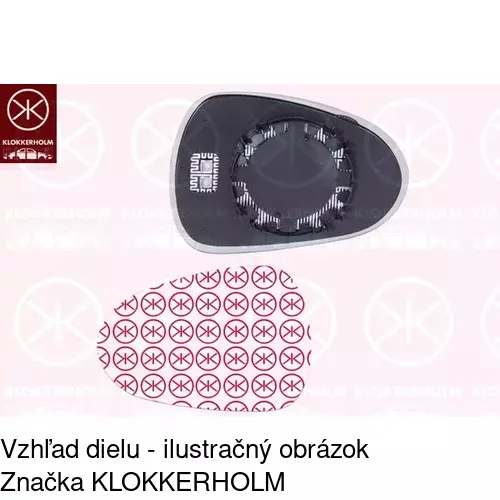 Sklo vonkajšieho zrkadla s držiakom POLCAR 6732542E - obr. 4