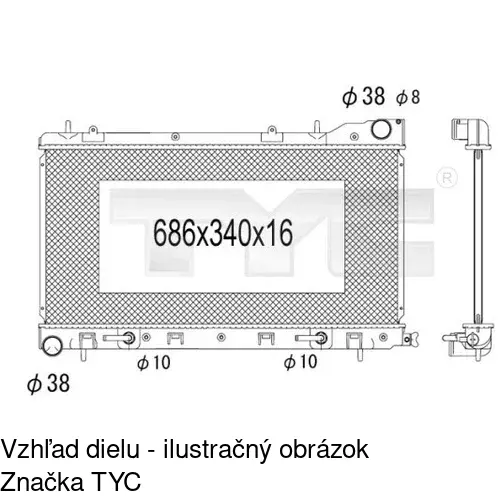 Chladiče vody POLCAR 723908-3