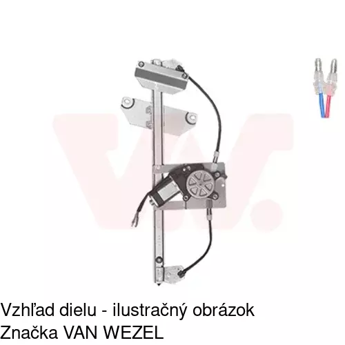 Mechanizmus sťahovania okna elektrický bez motora POLCAR 8123PSG1