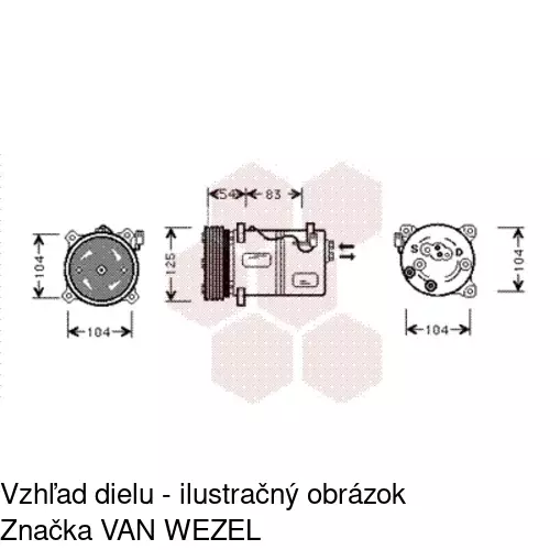 Kompresor AC POLCAR 8FK351109551 - obr. 3