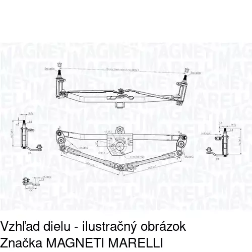 Náhon stieračov bez motora POLCAR 9501MWP1 - obr. 1