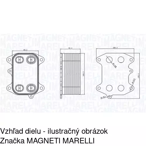 Chladiče oleja POLCAR 9518L8-1 - obr. 2