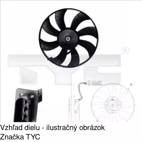 Ventilátor bez krytu / podpery POLCAR 952523U2 - obr. 2