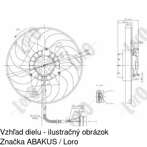 Ventilátor bez krytu / podpery POLCAR 954123U6 - obr. 5