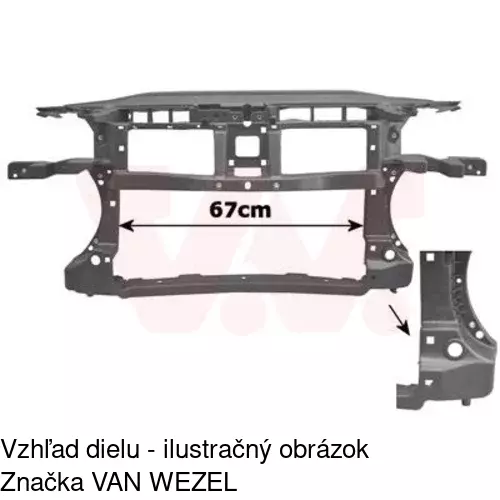 Predné čelo POLCAR 955504-1 - obr. 2