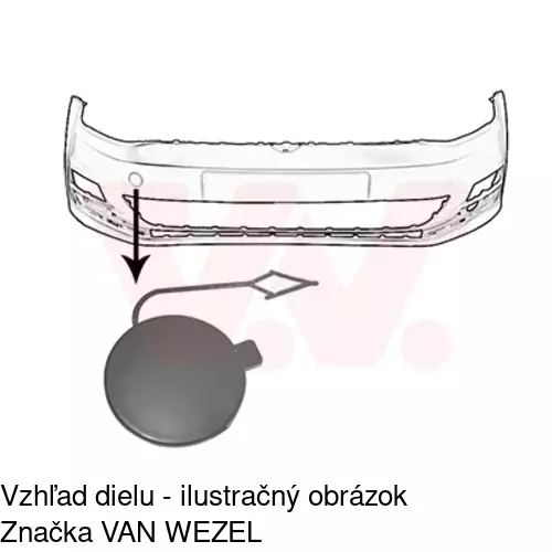 Záslepka ťažného háku POLCAR 95C207-9 - obr. 1