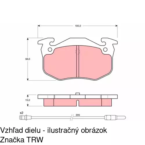 Brzdové dosky POLCAR S70-0111 - obr. 2