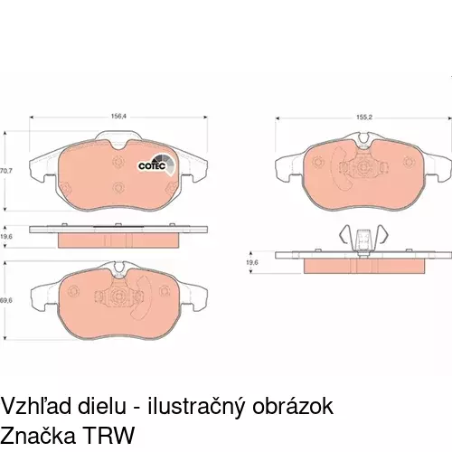 Brzdové dosky POLCAR S70-0128 - obr. 3