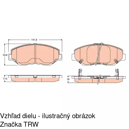 Brzdové dosky POLCAR S70-0261 - obr. 3