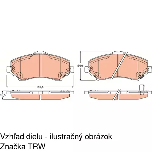 Brzdové dosky POLCAR S70-0273 - obr. 1