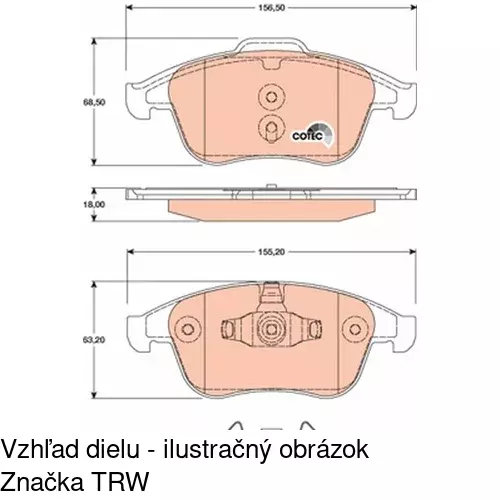 Brzdové dosky POLCAR S70-0285 - obr. 5