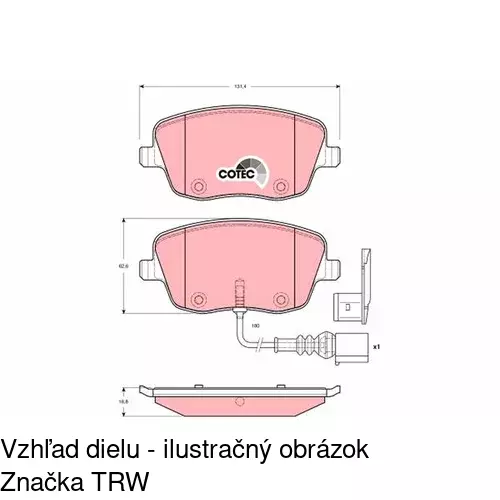 Brzdové dosky POLCAR S70-0310 - obr. 1