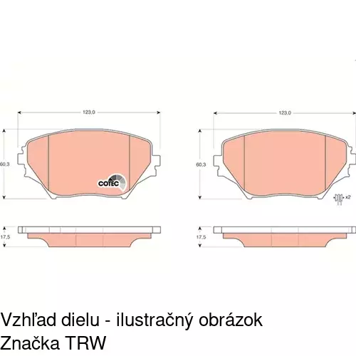 Brzdové dosky S70-0311 /POLCAR/ - obr. 3