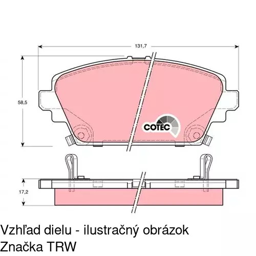 Brzdové dosky POLCAR S70-0419 - obr. 2