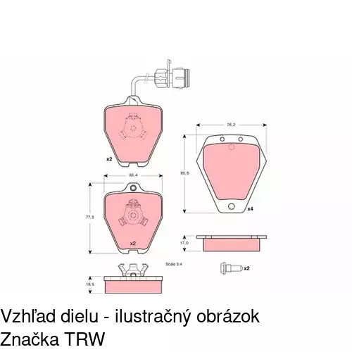 Brzdové dosky POLCAR S70-0423 - obr. 4