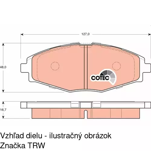 Brzdové dosky S70-0429 /POLCAR/ - obr. 5