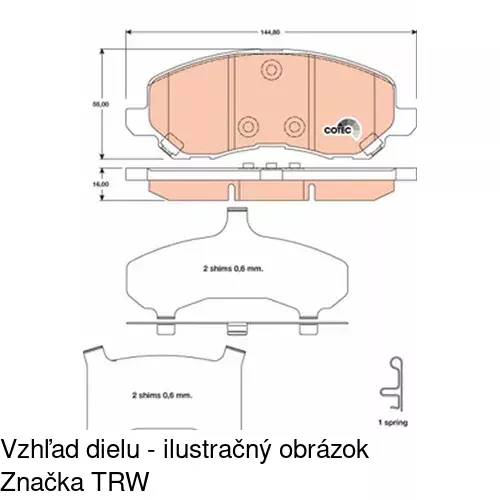 Brzdové dosky POLCAR S70-0444 - obr. 5