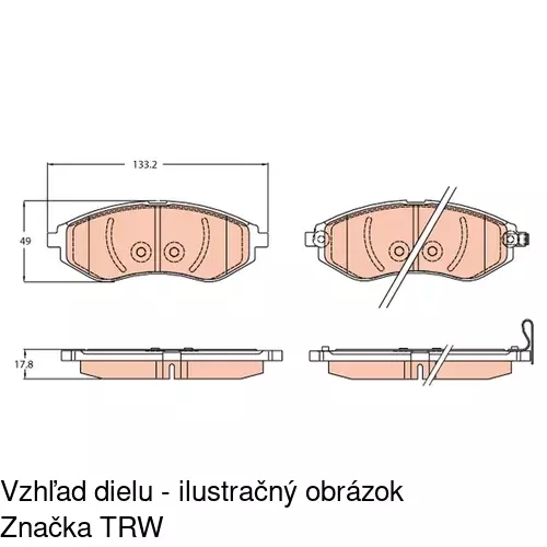 Brzdové dosky POLCAR S70-0473 - obr. 4