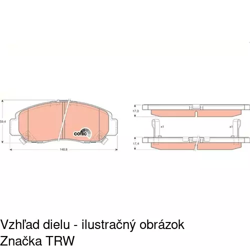 Brzdové dosky POLCAR S70-0483 - obr. 5