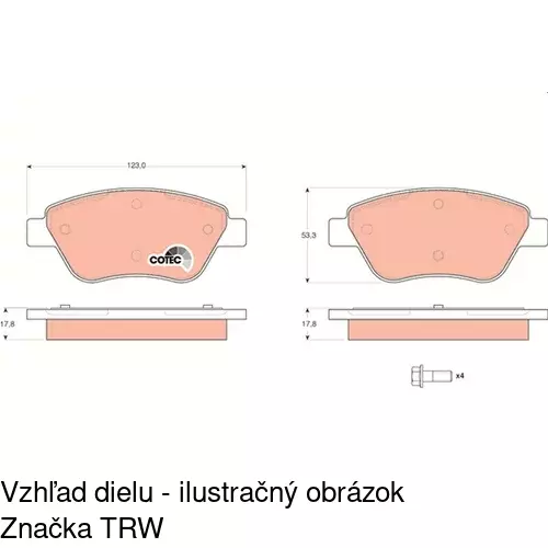 Brzdové dosky POLCAR S70-0497 - obr. 2