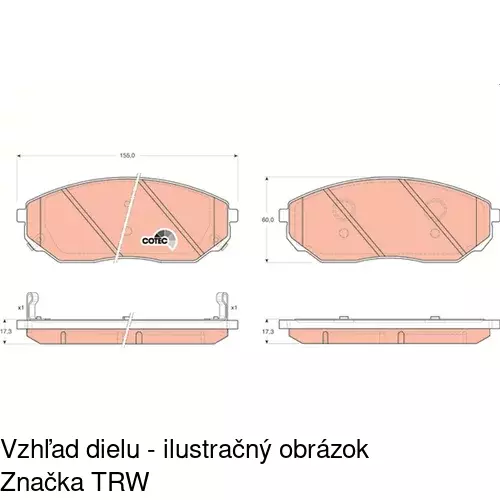 Brzdové dosky POLCAR S70-0518 - obr. 1