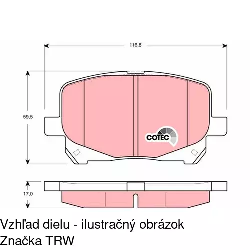 Brzdové dosky POLCAR S70-0554 - obr. 2