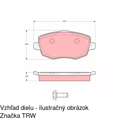 Brzdové dosky POLCAR S70-0590 - obr. 3