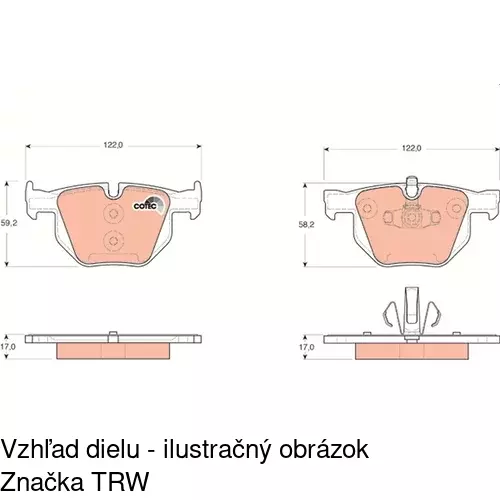 Brzdové dosky POLCAR S70-1174 - obr. 2