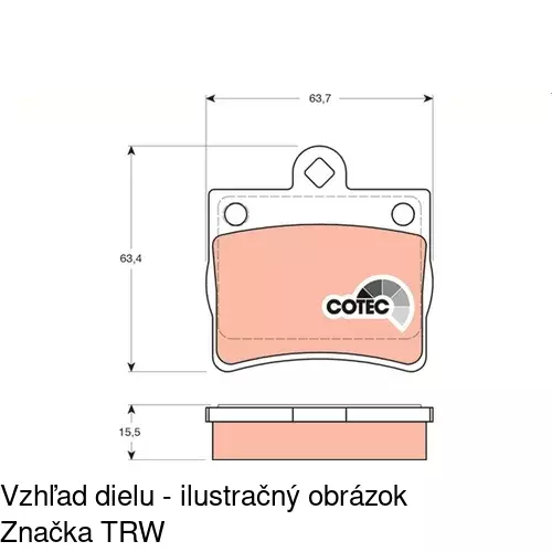 Brzdové dosky POLCAR S70-1182 - obr. 3