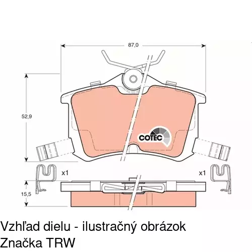 Brzdové dosky POLCAR S70-1220