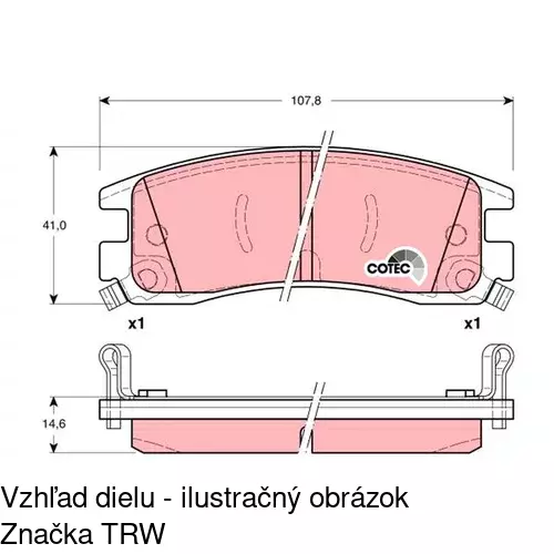 Brzdové dosky POLCAR S70-1351 - obr. 2